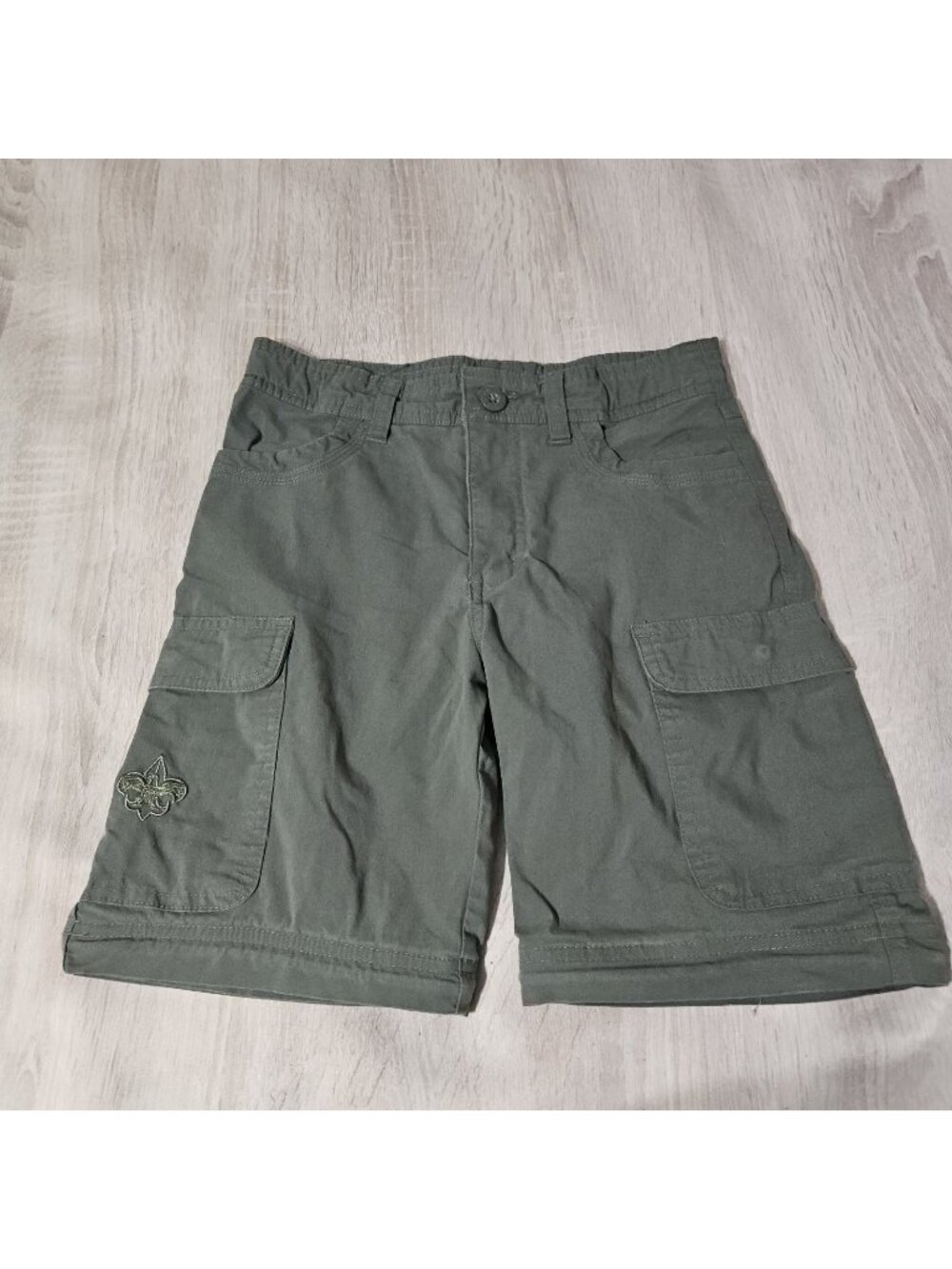 Boy Scouts of America Convertible Cargo Shorts Youth Boys Size 10 BSA Green